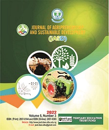 					View Vol. 5 No. 3 (2022): Journal of Agripreneurship and Sustainable Development
				